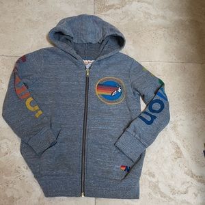 Aviator Nation Full Zip Sweatshirt - Gray - Kids Size 8